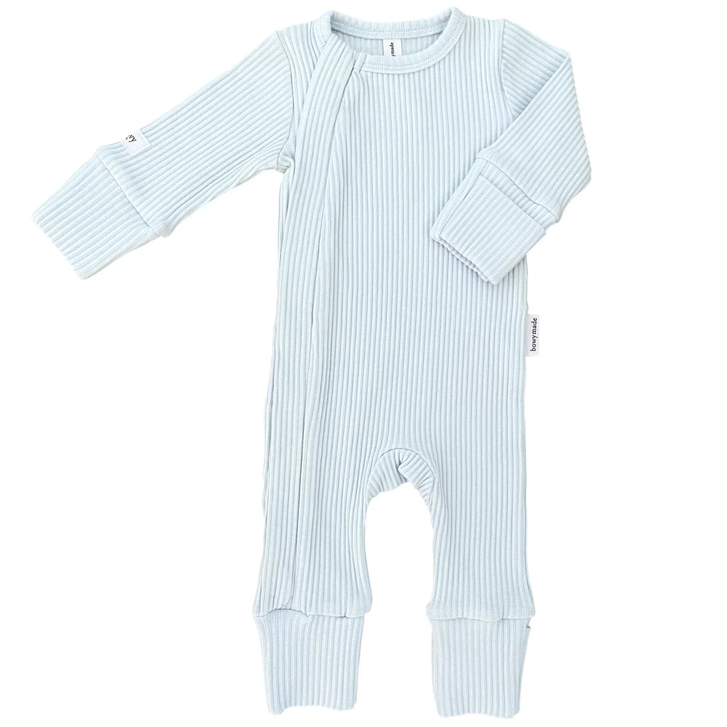 baby boy onsie - bowy made powder blue