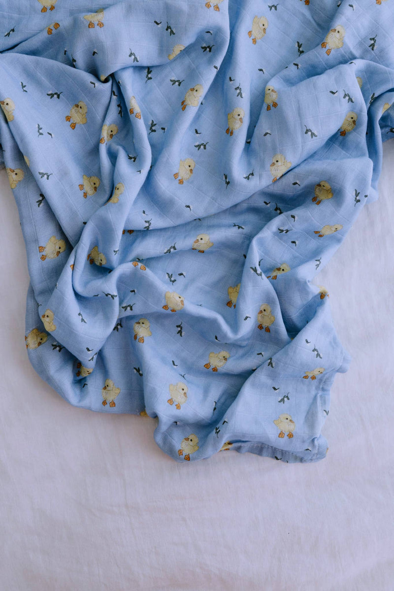 Spring Duckling - baby swaddle wrap – Willow Dreamer